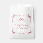 Elegante Coquette Bows Baby Girl Dusche Vielen Dan Geschenktütchen (Vorderseite)