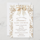 Elegante Coquette Chinoiserie Babydusche Einladung (Vorderseite)