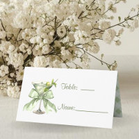Elegante Coquette Martini Salbei Grüne Babyparty