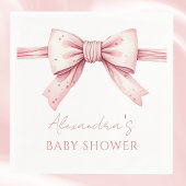 Elegante Coquette Pink Bow Baby Dusche Serviette