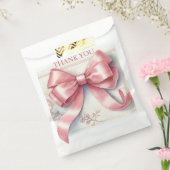 Elegante Coquette Pink Bow Baby Shower Girl Geschenktütchen (Versiegelt)