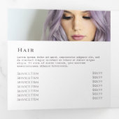 Elegante Coquette rosa Dreispracherei Dreifach Gefaltete Karte (Innen Erste Seite)