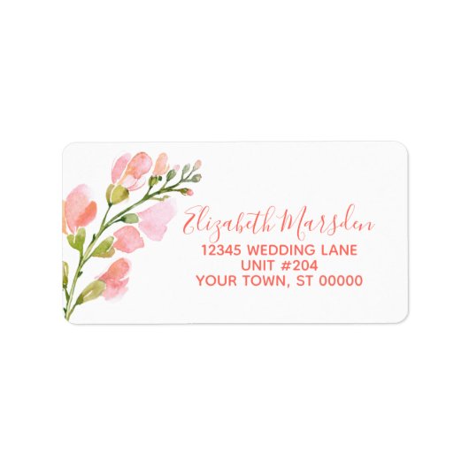 Elegante Coral Gold UAWG Adressaufkleber (Vorne)