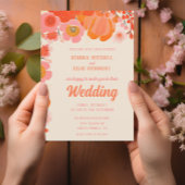 Elegante Coral Pink Peony Blume Einladung