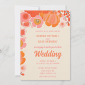 Elegante Coral Pink Peony Blume Einladung (Vorderseite)