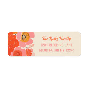 Elegante Coral Pink Poppy Blume Einmalige Adresse
