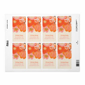 Elegante Coral Pink Poppy Blume Einmalige Adresse (Vorne)