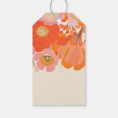 Elegante Coral Pink Poppy Blume Geschenkanhänger (Rückseite)