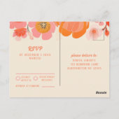 Elegante Coral Pink Poppy Blume UAWG Postkarte (Rückseite)