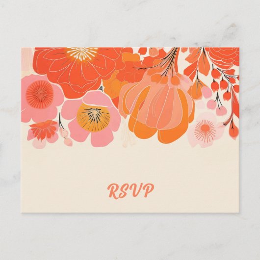Elegante Coral Pink Poppy Blume UAWG Postkarte (Vorderseite)