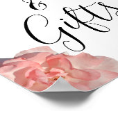 Elegante Coral Pink Rose Blumenkarten & Geschenke Poster (Ecke)