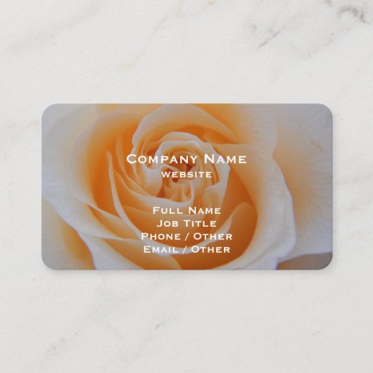 Elegante Coral Rose Business Card Visitenkarte (Vorderseite)