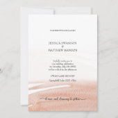 Elegante Coral Summer Wedding Einladung (Vorderseite)