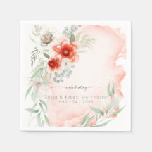 Elegante Coral Watercolor-Blume