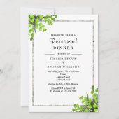 Elegante Corner Fern Dekoration Probe Abendessen Einladung (Vorderseite)