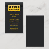 Elegante Corporate Black Construction Zuhause Buil Visitenkarte (Vorne/Hinten)