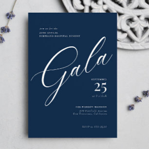 Elegante Corporate Black Krawatte Calligraphy Gala Einladung