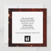 Elegante Corporate Happy Holidays Gold Ornament Ro (Rückseite)