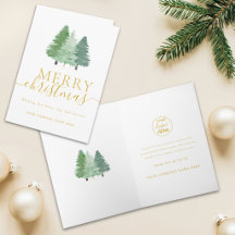 Elegante Corporate Merry Christmas Gold Schrift Lo