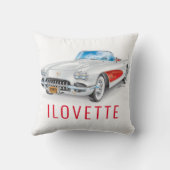 Elegante Corvette Ilovette Design Kissen (Rückseite)