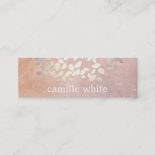 Elegante Cosmetology Imitate Gold Foil Blätter Pea Mini Visitenkarte (Vorderseite)