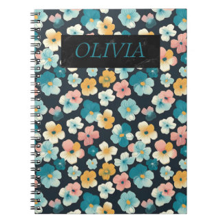 Elegante Cotattecore Blumengeschenke Notizblock