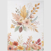 Elegante Cotattecore Fall Floral Bouquet Entdeckun Seidenpapier (Vorderseite)