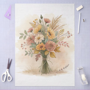 Elegante Cotattecore Fall Floral Bouquet Entdeckun Seidenpapier