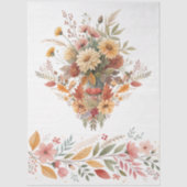 Elegante Cotattecore Fall Floral Bouquet Entdeckun Seidenpapier (Vorderseite)