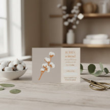 Elegante Cotton Branch Referrkarte