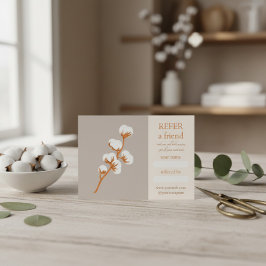 Elegante Cotton Branch Referrkarte Visitenkarte