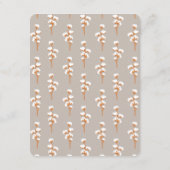 Elegante Cotton Floral Baby Dusche Danke Karte (Rückseite)