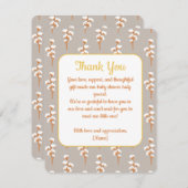 Elegante Cotton Floral Baby Dusche Danke Karte (Vorne/Hinten)
