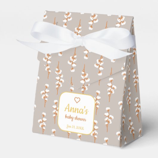 Elegante Cotton Floral Baby Shower Geschenkschachtel (Vorderseite)