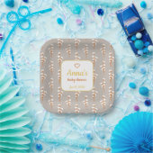 Elegante Cotton Floral Baby Shower Pappteller (Party)