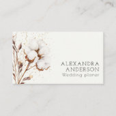 Elegante Cotton Pampas Grass Boho Beruflich Visitenkarte (Vorderseite)