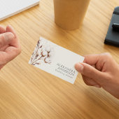 Elegante Cotton Pampas Grass Boho Beruflich Visitenkarte