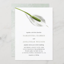 Elegante Cotton White Peace Lily Wedding