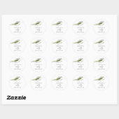 Elegante Cotton White Peace Lily Wedding Runder Aufkleber (Blatt)
