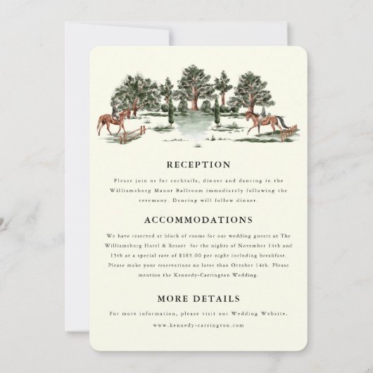 Elegante Country Manor Ranch in einem Einladung (Rückseite)