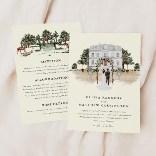 Elegante Country Manor Ranch in einem Einladung