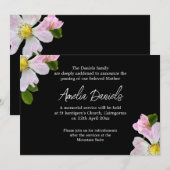 Elegante Country Rose Begräbniskarte Einladung (Vorne/Hinten)