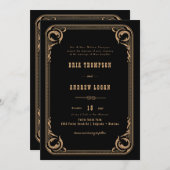 Elegante Country Wedding Einladung (Vorne/Hinten)