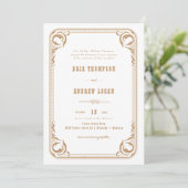 Elegante Country Wedding Einladung (Stehend Vorderseite)