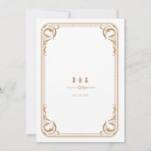 Elegante Country Wedding Einladung (Rückseite)
