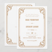 Elegante Country Wedding Einladung (Vorne/Hinten)