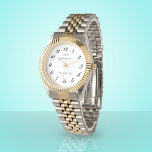 Elegante Couple Monogram Verlobte Verlobung Armbanduhr<br><div class="desc">Gönnen Sie sich Zeit für Ihre Verlobung oder Ihren Hochzeitstag. Ein Geschenk für Ihren Verlobte oder Ehemann/Ihre Ehefrau</div>
