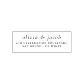 Elegante Couple Names Typografy Rücksendeadresse Permastempel (Design)