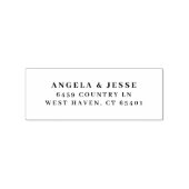 Elegante Couple Typografy Rücksendeadresse Simple Gummistempel (Prägung)