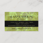 Elegante Couture-Blumengeschäfts-Karte Visitenkarte (Rückseite)